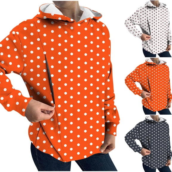 Ashirexll Zip Up Hoodie Women, Winter Tops for Women, Casual Nursing Hoodie with Zipper and Long Sleeves