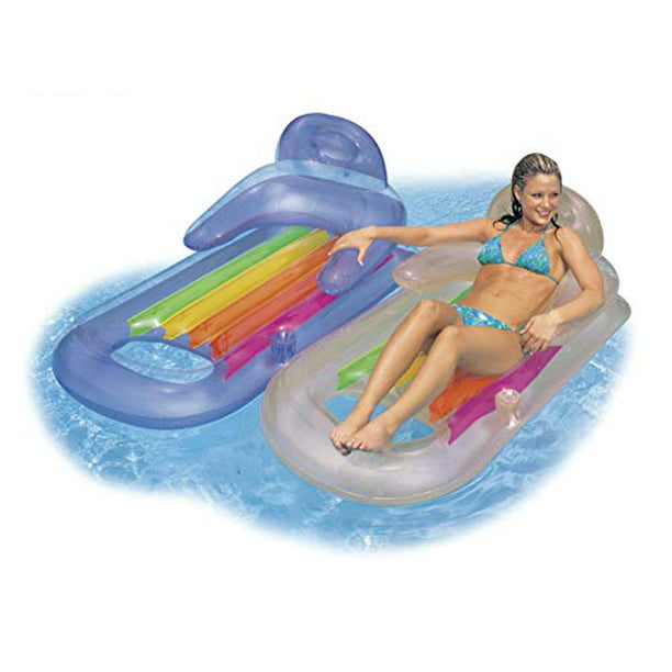 Intex King Kool Lounge Swimming Pool Lounger with Headrest - Set 