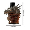 thumbnail image 4 of Sylvtty 300ml Whiskey Bottle Decanter Wolf Head Shape High Borosilicate Glass Wine Bottle Leak-Proof Seal Whiskey Decanter, 4 of 6
