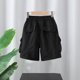 thumbnail image 5 of Vestido de Verano Corto Niños Ropa de Trabajo de Color Sólido Casual Delgado Suelto Pantalones de Longitud Media Pantalones de Bebés, 5 of 6