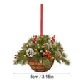 thumbnail image 3 of Christmas Decorations Christmas Tree Home Decor Pre-Lit Artificial Christmas Hanging Basket Pendant Christmas Wood Ornaments Hanging Decoration Gift, 3 of 6