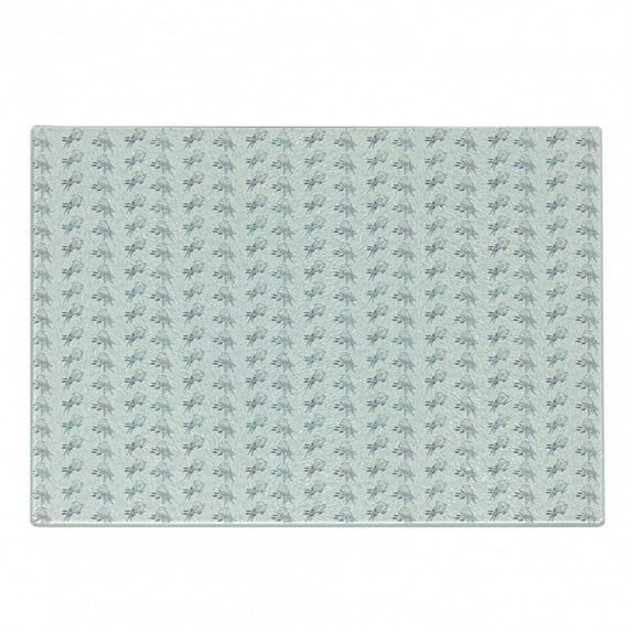 Bird Cutting Board, Swallow Birds Sit on a Tree Branch Pastel Toned Image, Decorative Tempered Glass Cutting and Serving Board, in 3 Sizes, by Ambesonne