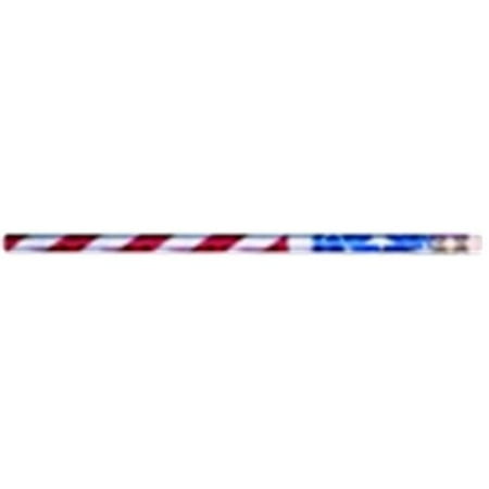 Principals Award Pencils - Moon Products Stars And Stripes Decorated Award Pencil With Eraser, Pack - 12