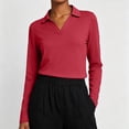 thumbnail image 3 of OGLCCG Women's Long Sleeve Shirt V Neck Basic Workout Top Lightweight Athletic Running Gym Yoga Golf Tees,S-XXL, 3 of 6