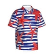 thumbnail image 2 of Kll Men'S Hawaiian Shirt Short Sleeve Button Down Beach Shirts-Sea Stars, 2 of 8
