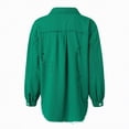 thumbnail image 5 of Towmus Casual Quilted Jackets for Women Button Down Collared Long Sleeve Shirts Frayed Hem Fall Jackets with Pockets, 5 of 6