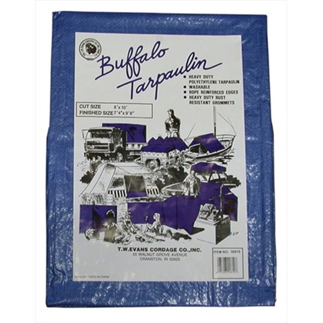 T.W. Evans Cordage Bâche en Polyéthylène Buffalo 20 Pi x 25 Pi, Bleue