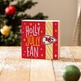 thumbnail image 3 of Kansas City Chiefs 6" Holiday Wood Plock Shelf Sign, 3 of 4