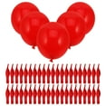 thumbnail image 4 of KAKOWELY 100 globos de látex rojos con cola de enlace para bodas, cumpleaños, fiestas, decoración impresionante, globo de látex rojo con diseño de cola, accesorios para fiestas., 4 of 5