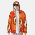 thumbnail image 4 of Kll Orange Rotating Print Men'S Women’s Upf 50+ Sun Protection Outdoor Hoodie Jacket Long Sleeve Fishing Hiking Performance Shirt- Xx-Large, 4 of 8