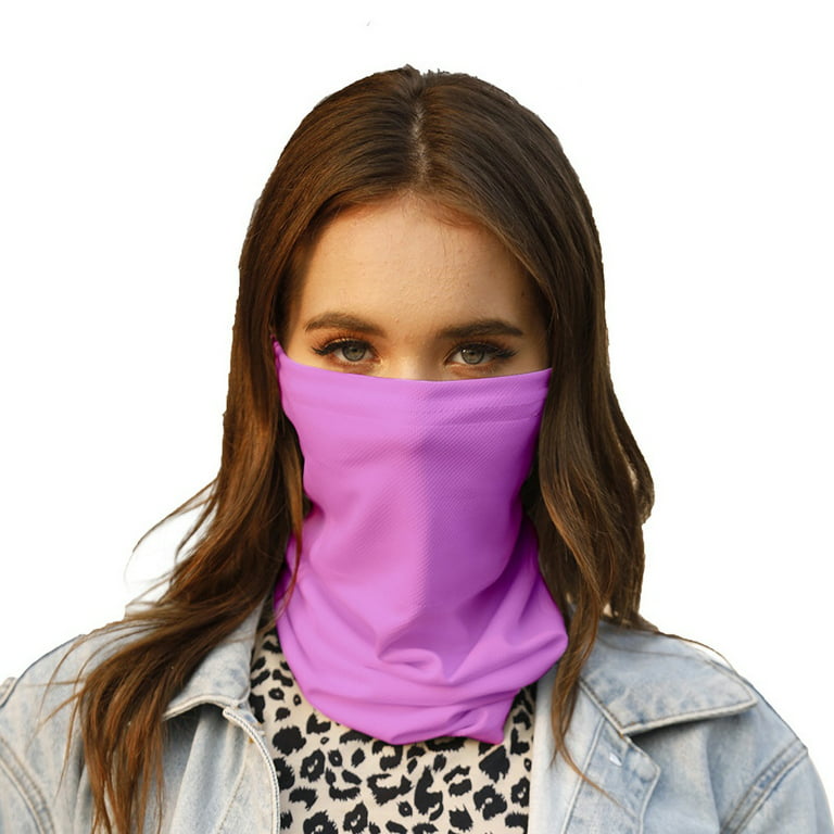 Women/Men Neck Gaiter Mask, Soft Breathable Cotton UV Protection Dust-proof  Bandana Face Cover Face Neck Scarf for Cycling Fishing Skiing