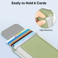 thumbnail image 2 of FINPAC MagSafe Wallet, Magnetic Card Wallet Holder for iPhone 16/15/14/13/12 Series, Fit 6 Cards, Safe RFID Blocking, Slim Leather Wallet Credit Card Holder for Women Men, Bamboo Green, 2 of 8