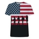 thumbnail image 3 of Hombres Casual cuello redondo Popular 3D bandera digital impresión pulóver Fitness deportes pantalones cortos mangas camiseta blusa Pompotops oipoqjl32499, 3 of 4
