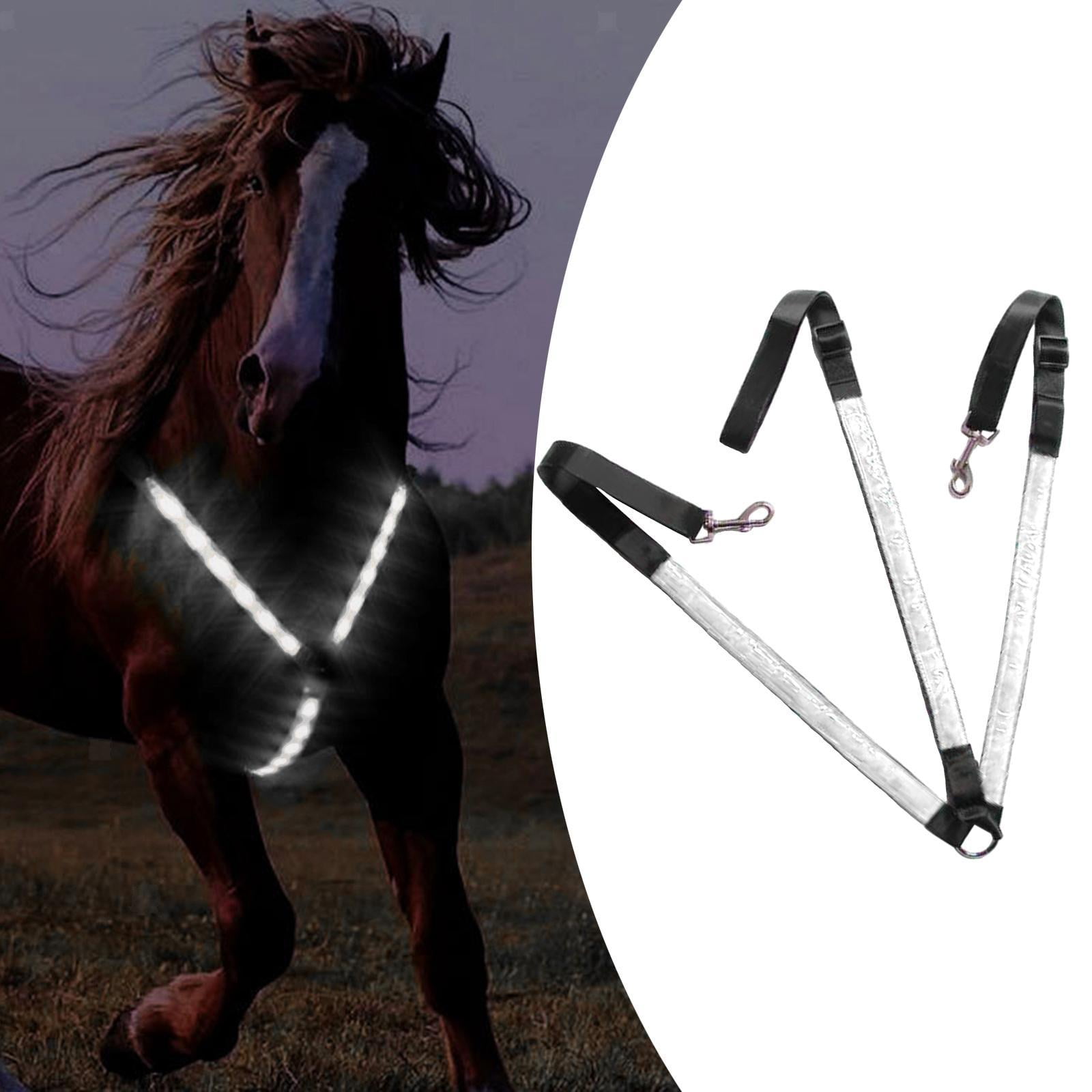 Adjustable LED Horse Breastplate Collar Harness Battery Operated Outdoor