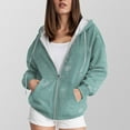 thumbnail image 4 of Gibobby Women's Color Block Zip Up Hoodie Sweatshirt Casual Long Sleeve Jacket Sweater with Pockets(M,Mint Green), 4 of 6
