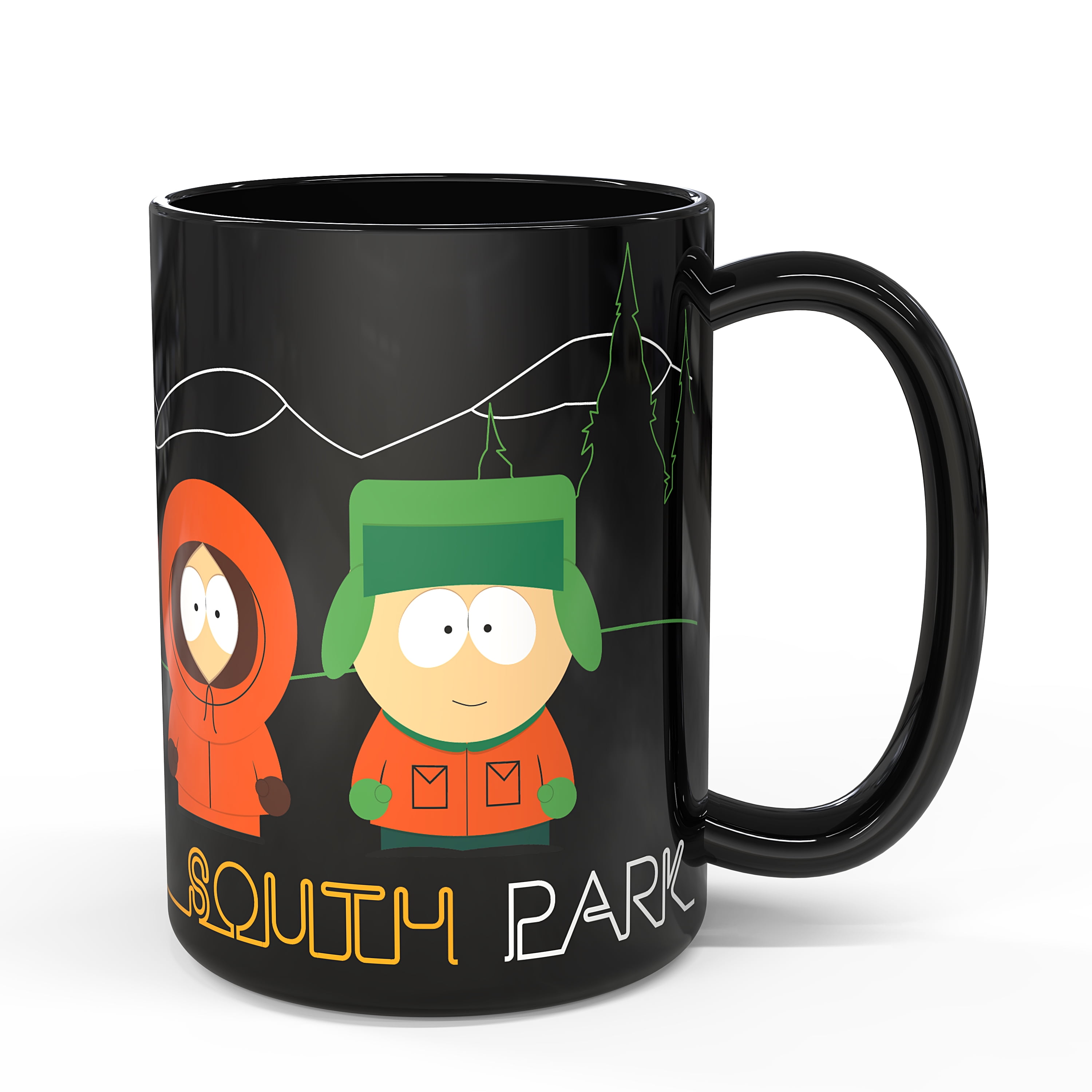 Zak Coffee Mug 15 Oz South Park Large Ceramic Novelty Mug Cartman Kenny Kyle Walmart Com Walmart Com