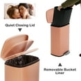 thumbnail image 3 of CL.HPAHKL 13 Gallon (50L)Trash Can ,Kitchen Trash Can, Stainless Steel with Lid, Foot Pedal and Inner Bucket, Fingerprint-Resistant Soft Close Lid Garbage Can, Pedal Rubbish Bin for Home Office, 3 of 7