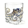 thumbnail image 7 of SLYNSHome Clear Crystal Tumbler With Blue Gold Octopus Design, Themed Drinking Glass For Whiskey And Cocktail, Decorative Glassware Gift, 7 of 7