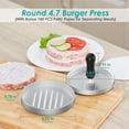 thumbnail image 3 of Prensa para Hamburguesas,Prensa para Carne,Molde para Hamburguesa, Incluye 100 Hojas de Papel de Aceite, 3 of 5