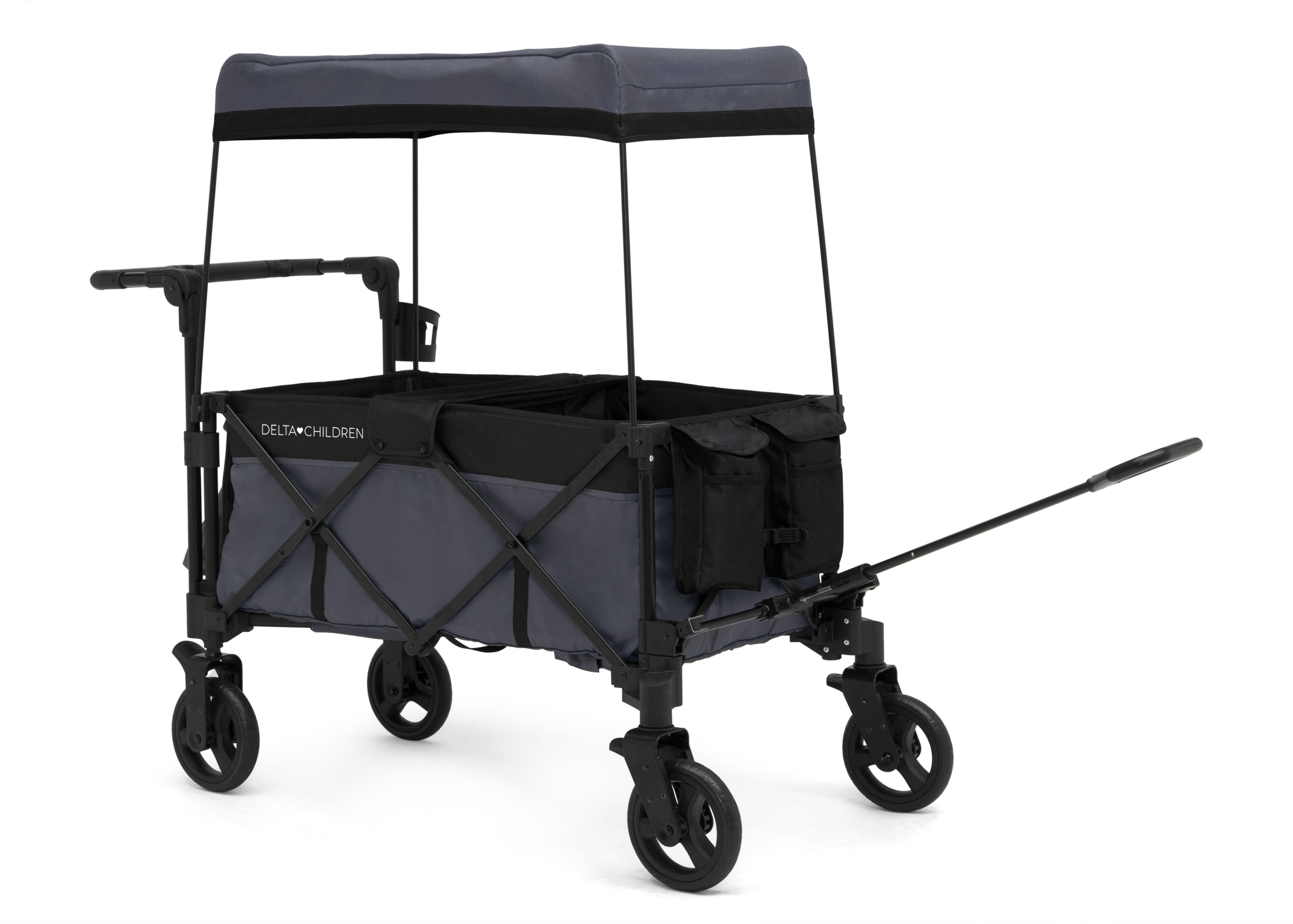 Delta Children Adventure Stroller Wagon, Grey/Black - image 4 of 10