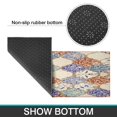 thumbnail image 7 of Bohemian Retro Color Diamond Pattern Kitchen Rugs and Mats Sets Of 2, Funny Kitchen Decoration Rubber Backing Non-Slip Absorbent Mats for Sink Waterproof Runner Rug for Laundry Room 17x30+17x48inch, 7 of 7
