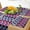 Magenta Purple Blue, variant on Ambesonne Floral Table Runner & Placemats, Soft Summer Foliage, Placemat 4 pcs + Runner 16"x72", Pink Peach Green