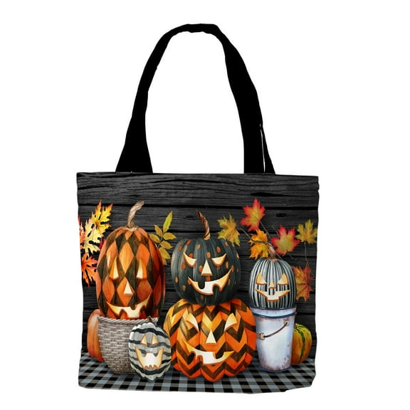 Briarwood Lane Patterned Jack-O-Lanterns Tote Bag