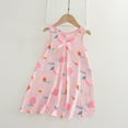 thumbnail image 2 of Bovxnpu Chemise de Nuit pour Filles, Robe Décontractée en Coton pour Filles, Pyjama d'Été Sans Manches à Col Rond Imprimé avec Nœud, Jupe de Couchage Ample et Confortable, Robe de Climatisation, 2 of 9