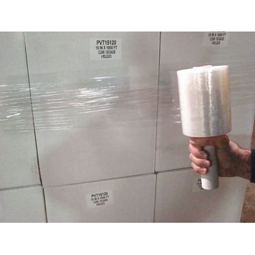 ZORO SELECT 15A909 Hand Stretch Wrap 5" x 1000 ft., Cast Style, Clear