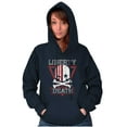 thumbnail image 5 of Liberty Death Skull Crossbones Flag Hoodie Sweatshirt Women Men Brisco Brands S, 5 of 6
