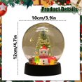 thumbnail image 3 of Clearance Under $4 LED Lighted Christmas Globe – Tabletop Scene Decor with Santa & Snowman for Mantel, Shelf & Cozy Holiday Display, 3 of 5