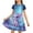 Blue#9527, variant on BOOMNY Girls Dress Short Sleeve Summer Midi Dresses for Girl Cartoon Dragon Graphic Lightweight Loose Fit Casual Beach Sundress