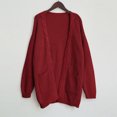 thumbnail image 5 of Women's Cardigan Sweater 2025 Loose Long Sleeve Open Front Knit Coat with Pockets, 5 of 8