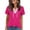 Hot Pink-Back to School Shirts Women, variant on Womens Criss Cross Short Sleeve T-Shirts V Neck Tunic Solid Color Summer Tops S-3XL