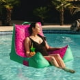 thumbnail image 5 of Big Joe Captain's Float No Inflation Needed Pool Lounger with Drink Holder, Summer Melon Double Sided Mesh, Quick Draining Fabric, 3 feet, 5 of 8