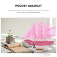 thumbnail image 3 of 1Pc Wooden Sailboat Crafts Ship Model Sailing Boat Decor Home Ornament, 3 of 9