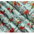 thumbnail image 3 of Soimoi Green Cotton Voile Fabric Leaves & Poppy Floral Print Fabric by the Yard 56 Inch Wide, 3 of 7