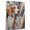 American English Coonhound, variant on Wirehaired Pointing Griffon Dog Playing Harp Wall Stretched Canvas Size 8x12 – Wirehaired Pointing Griffon Canvas Art for Dog Lovers, Harp Canvas Wall Decor