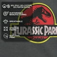 thumbnail image 4 of Women's Jurassic Park T Rex Logo  Racerback Tank Top Black Heather Medium, 4 of 8