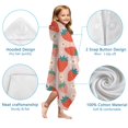 thumbnail image 7 of Red Strawberry Plants Fruit Flower Pink Pattern Hooded Bath Towel，60"x35" for Ages 3 To 12 Kids, Quick Dry Lightweight Soft Microfiber Hood Beach Towel Cover Up for Kids, 7 of 7