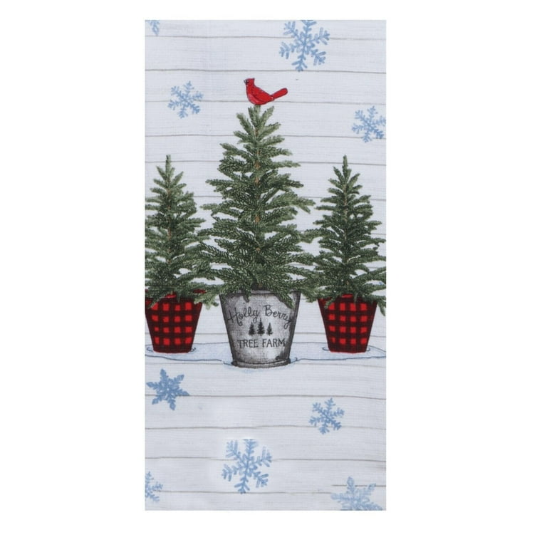 Set of 2 Tree Farm Christmas Terry Kitchen Towels by Kay Dee Designs, Size: 2 in