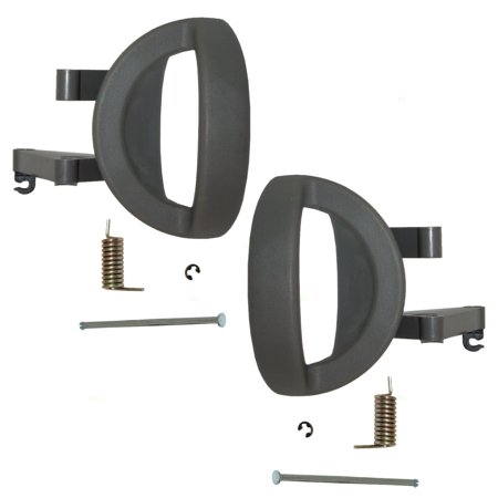 Driver And Passenger Inside Interior Door Handle Gray Levers With