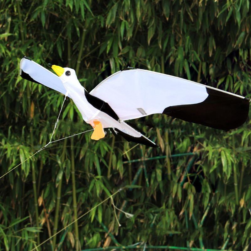 3D Sea Gull Kite for Delta Kite for w/ 100M Single Line for Kids 6+ Beach for Play Favor Party Outdoor Sport Easy Fly fo