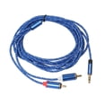 thumbnail image 2 of Azul de 1/8 '' de sonido estéreo de 3,5 mm a cable adaptadores dual para MP3 / teléfono 300cm CUTICAT Línea de interconexión de audio, 2 of 8