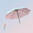 thumbnail image 4 of HBBKVI 38" Rain Umbrella, 8 Ribs Folding Mini Umbrella for Kids Adults, Portable Windproof Travel Umbrella, Parasol, Blue & Pink, 4 of 6