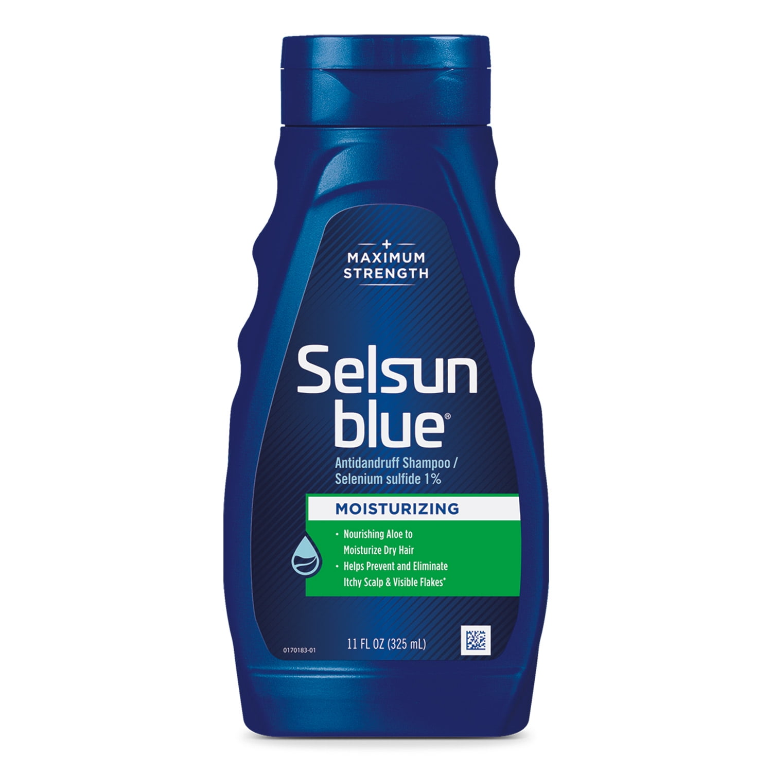 Selsun Blue Maximum Strength Moisturizing Nourishing Dandruff Shampoo with Aloe & Selenium Sulfide, 11 fl oz