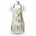 thumbnail image 3 of Colorful Apron, Vintage Engraving Pattern Design Herbs and Wild Flowers Illustration, Unisex Kitchen Bib with Adjustable Neck for Cooking Gardening, Adult Size, Pale Eggshell Multicolor, by Ambesonne, 3 of 4