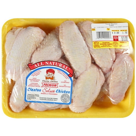 Claxton Chicken: Young Premium Select Chicken Wings, 1.76 Lb