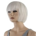 thumbnail image 3 of SUCS Short Women Realistic Short Cool Handsome Wig Wig Fashion Hair Girls White wig, 3 of 5