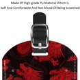 thumbnail image 4 of Square 2Pack PU Leather Dragon Chinese Cruise Luggage Tag with Privacy Cover and Name ID Tag for Travel Handbags Backpacks Luggage Tags, 4 of 6